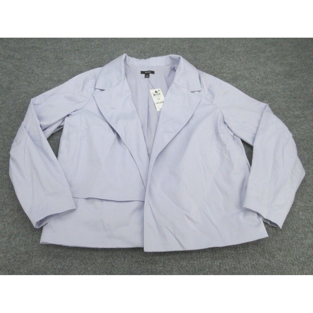 Alfani Womens Blazer NWT Regular Lightest Lilac Open Front New Minimalism 0X